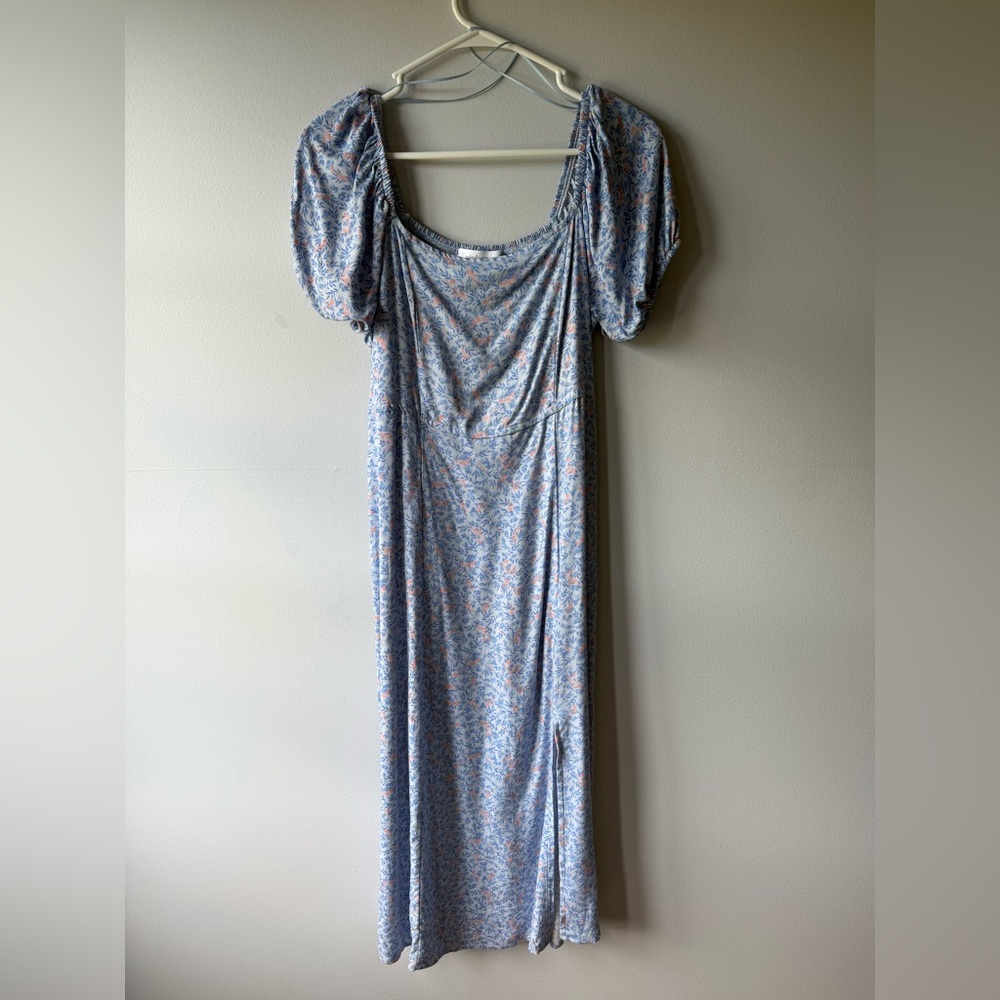 Pink Rose Midi Dress Womens Size Large